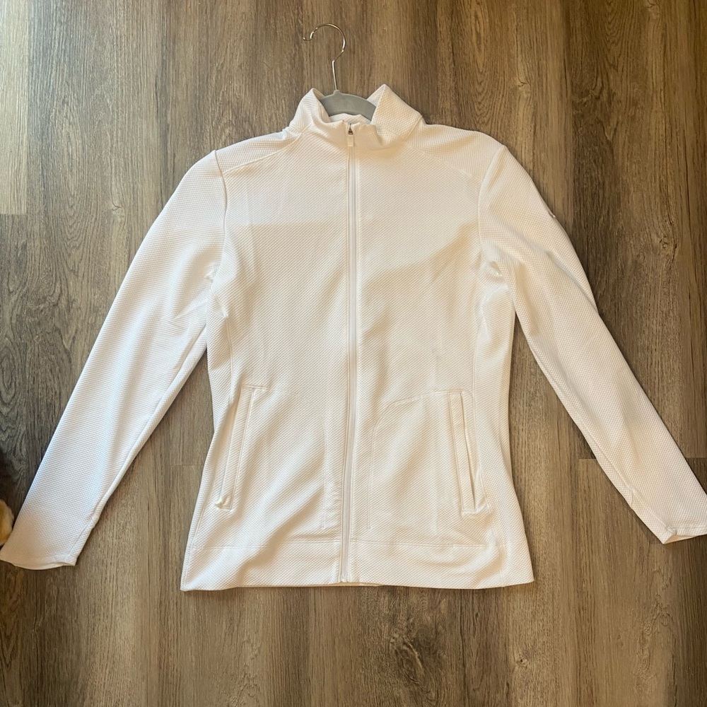 Nike Women's White Full-Zip Top